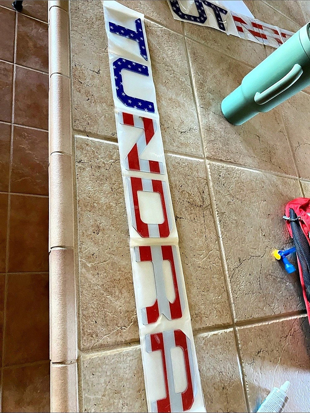 Toyota Tundra American Flag Tailgate Insert Letters